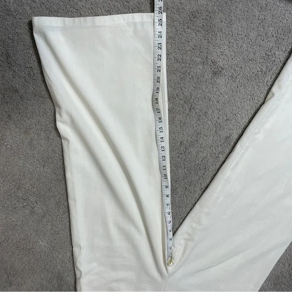 Lucca Ivory Linen Wide Leg Ruffled Jumpsuit with pockets size small - Picture 11 of 14